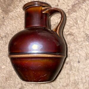 Vintage Hall China #1811 Brown Drip Glaze Pitcher Creamer USA Pottery MCM